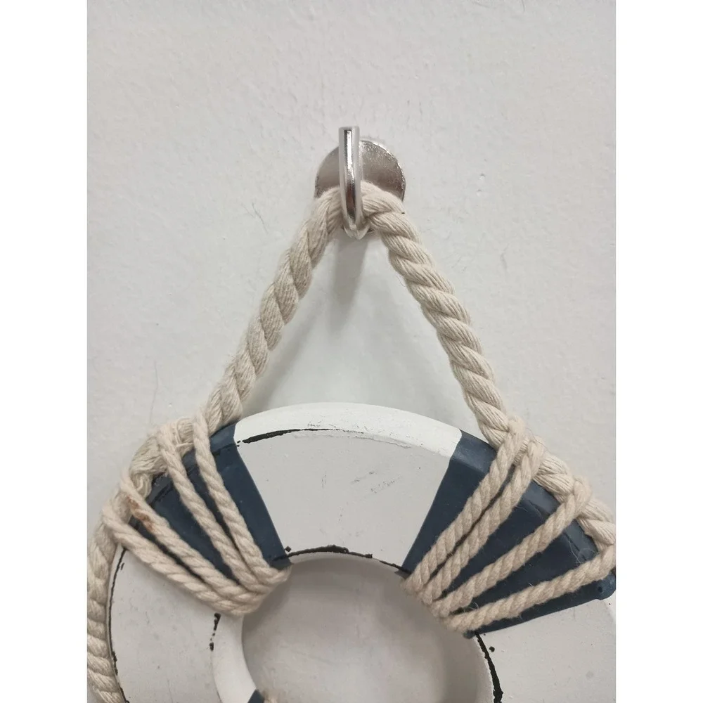 Wood Life Preserver‎ Coastal Nautical Wall Hanging Towel Hook Mayrich Company